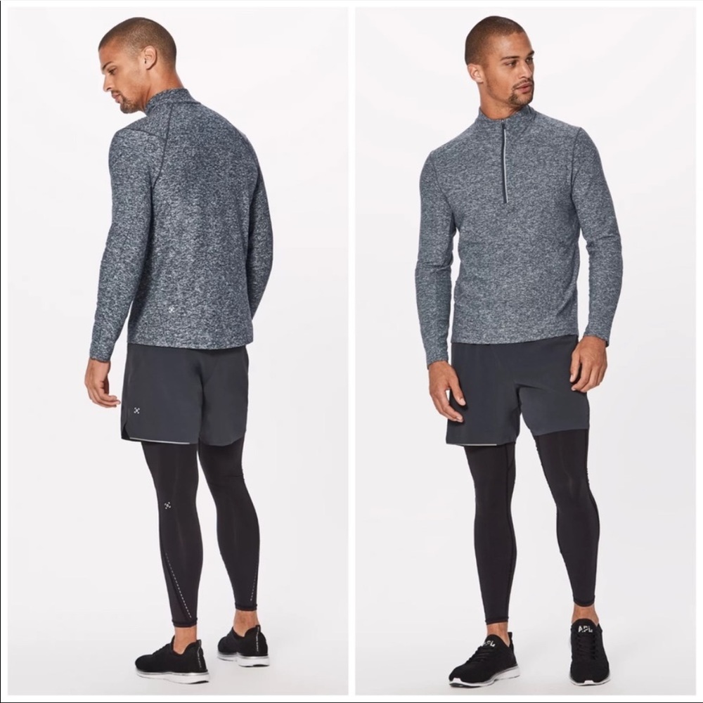 Lululemon Surge Warm Half 1/2 Zip Stretch Rulu Gray Pullover